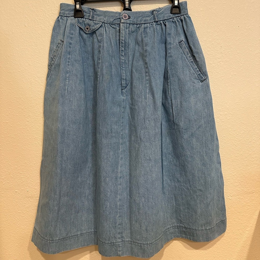 Thomas Wolf Co. Women’s Denim Blue Skirt—size 12